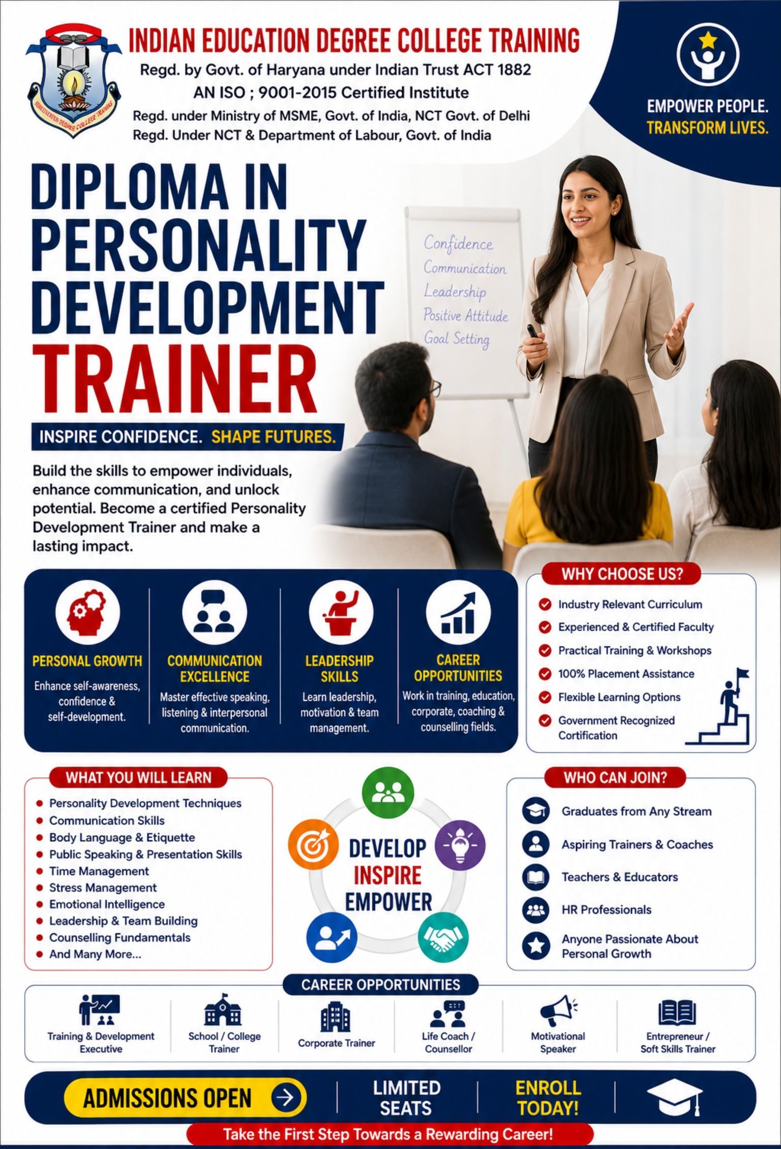 1 Year - Diploma in Personality Development